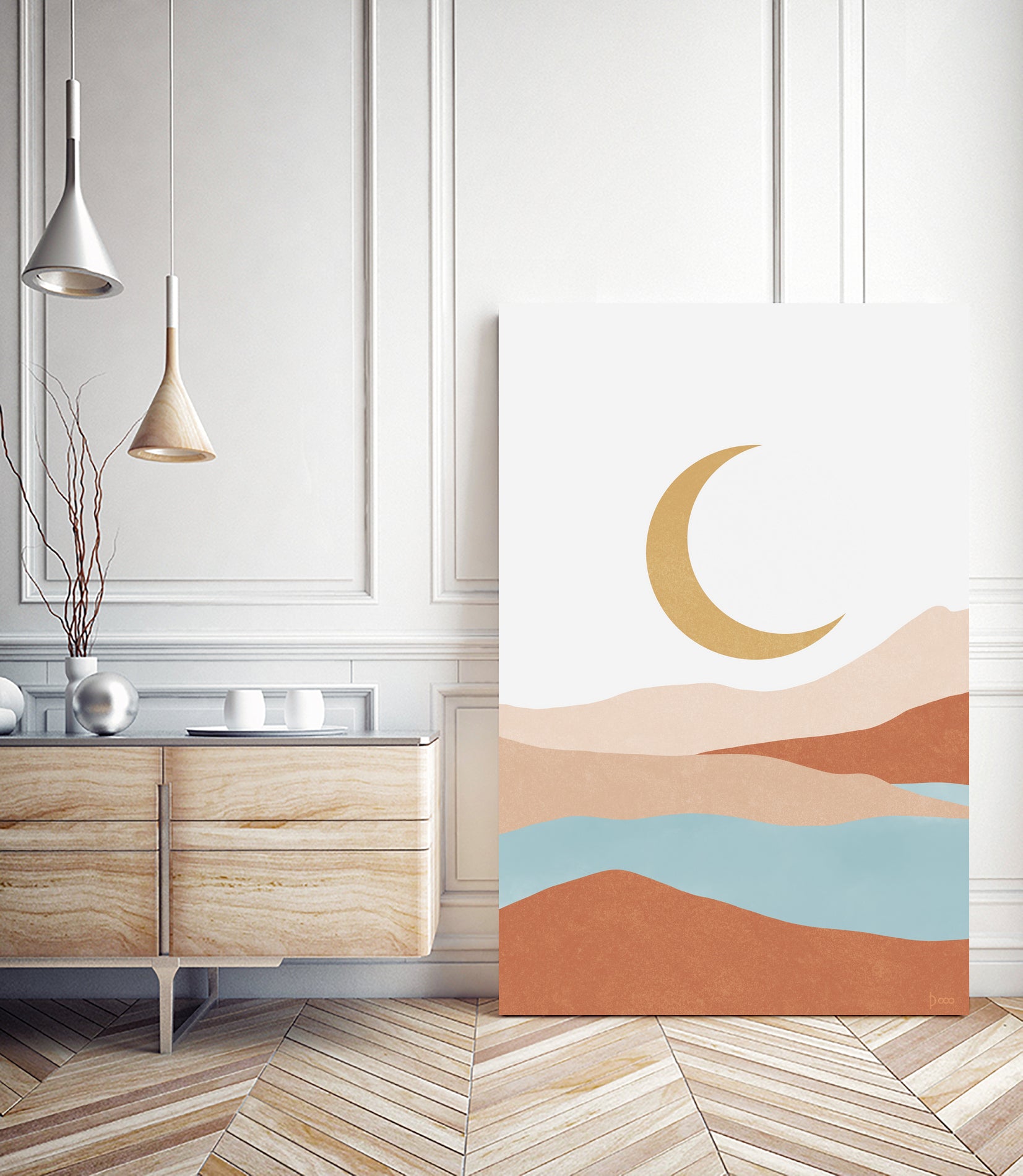 Desert Mountains II by Digital  Canvas  on GIANT ART - illustration