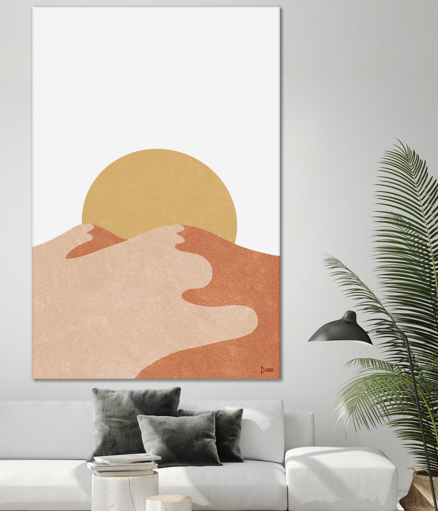 Desert Moutains IV by Digital  Canvas on GIANT ART - orange digital