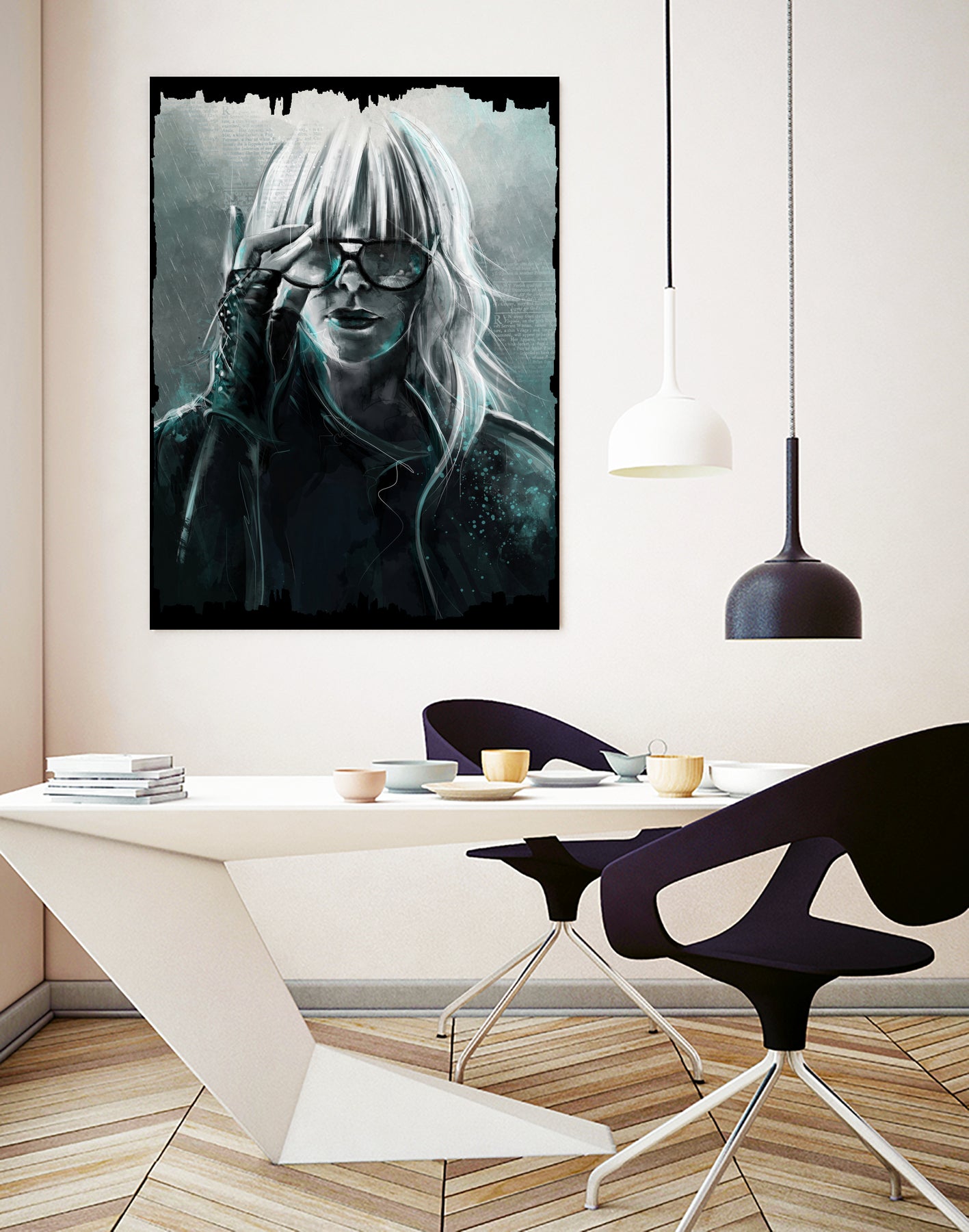 Atomic Blonde by Claudio Tosi on GIANT ART - blue digital painting
