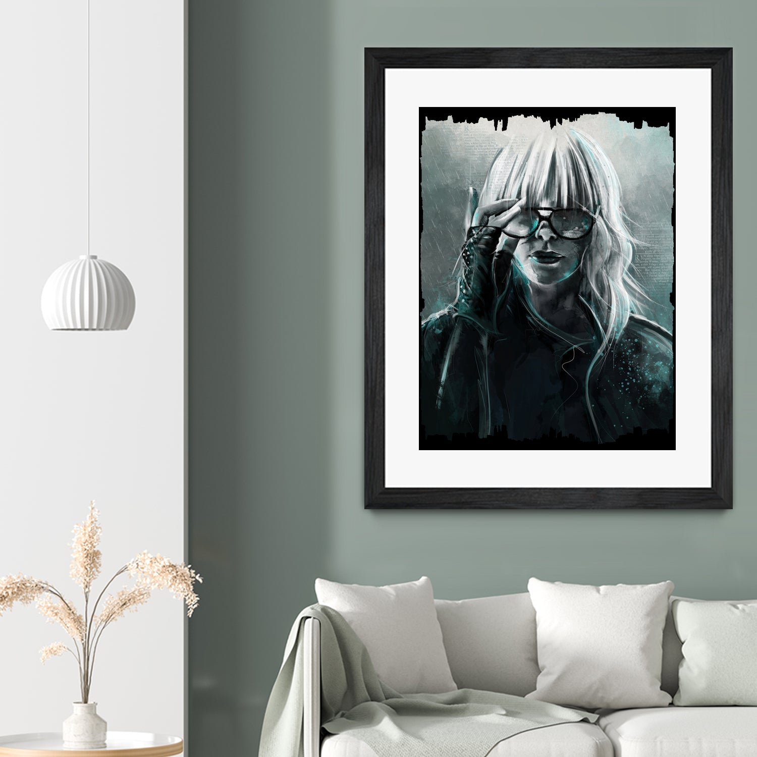 Atomic Blonde by Claudio Tosi on GIANT ART - blue digital painting