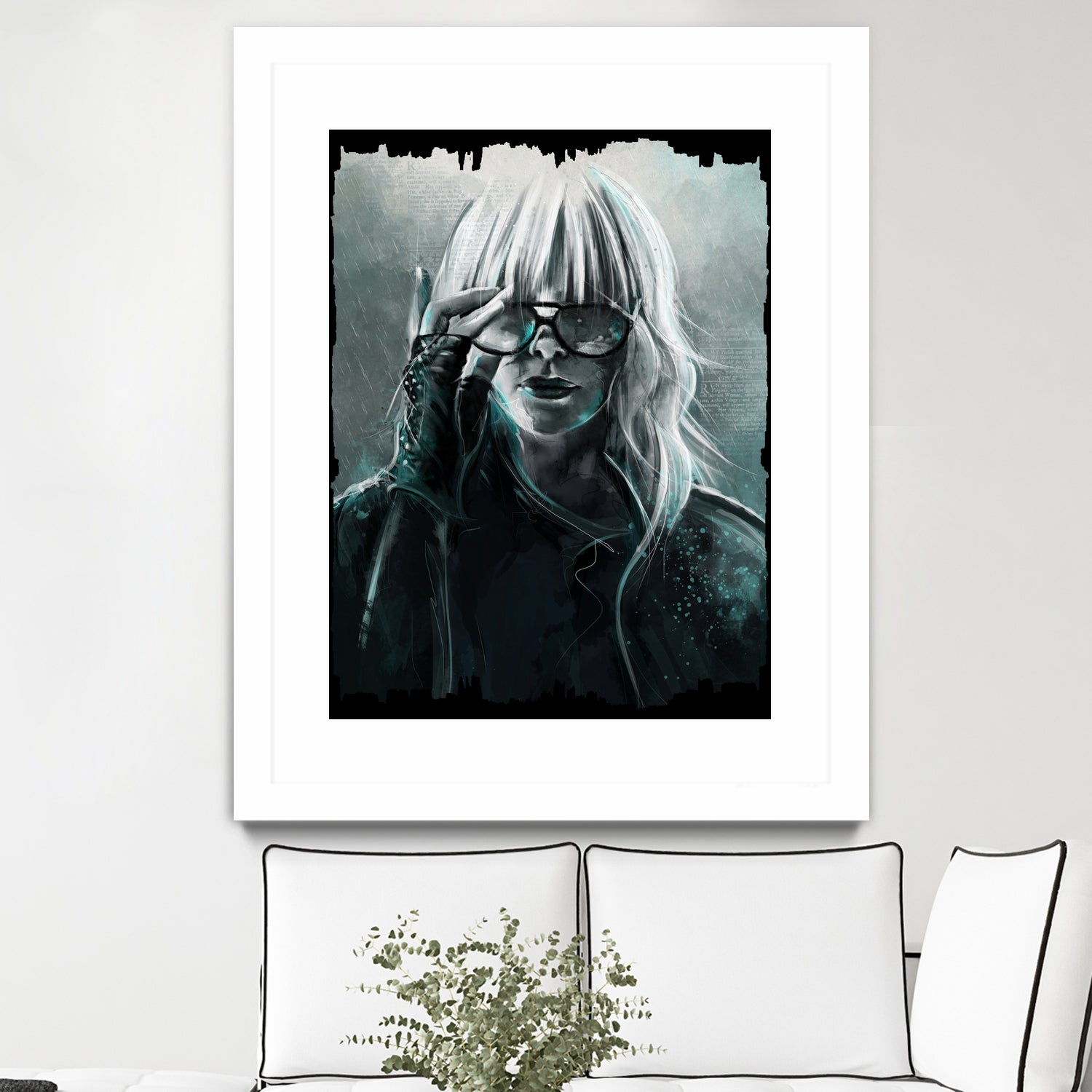 Atomic Blonde by Claudio Tosi on GIANT ART - blue digital painting