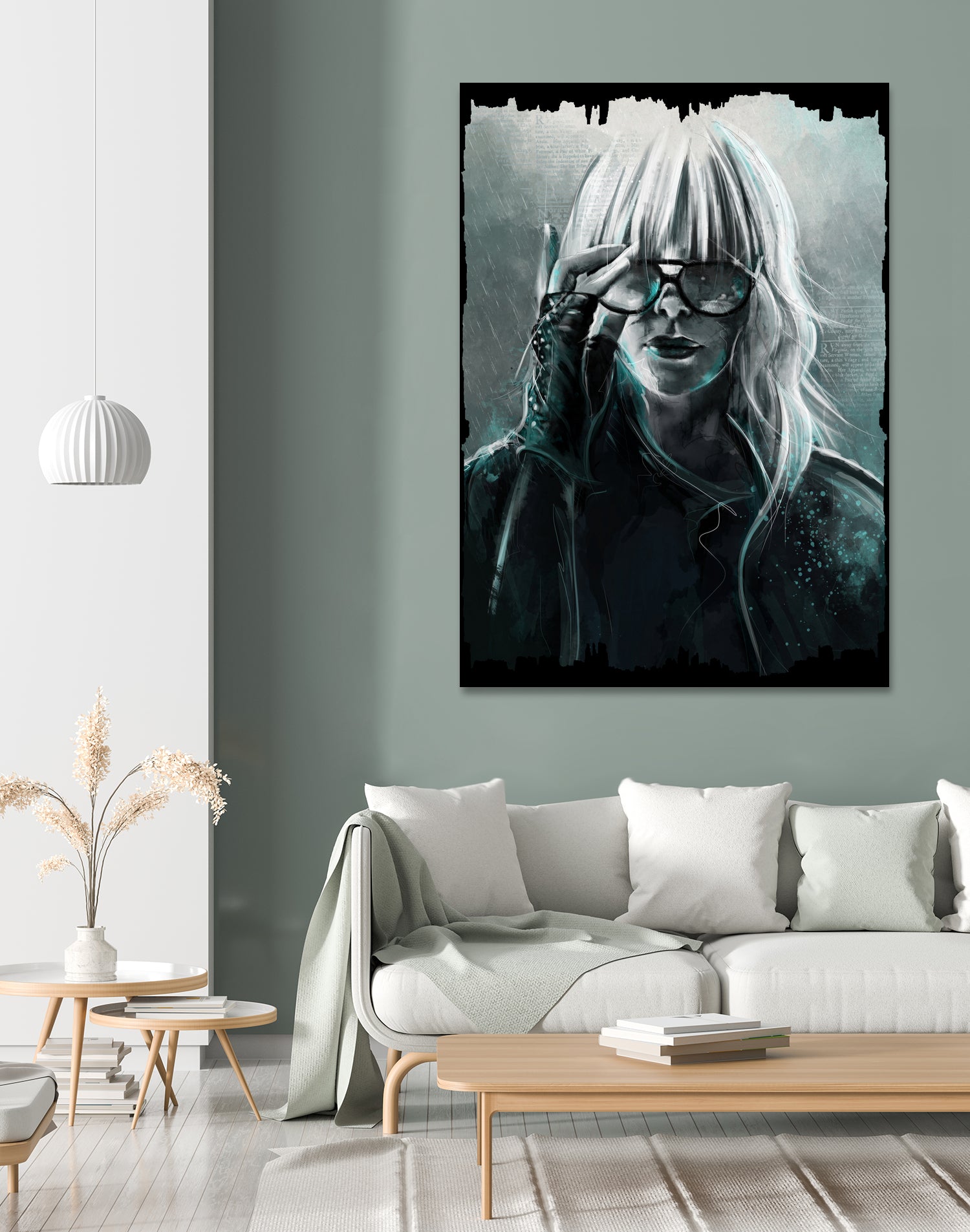 Atomic Blonde by Claudio Tosi on GIANT ART - blue digital painting