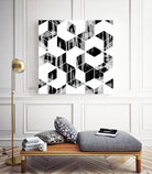 Elegant Black and White Geometric Design by Brigitte Carre on GIANT ART - black digital painting