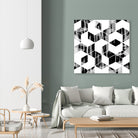 Elegant Black and White Geometric Design by Brigitte Carre on GIANT ART - black digital painting