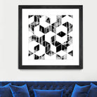 Elegant Black and White Geometric Design by Brigitte Carre on GIANT ART - black digital painting