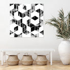 Elegant Black and White Geometric Design by Brigitte Carre on GIANT ART - black digital painting