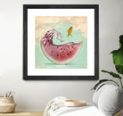 watermelon goldfish by Vin Zzep on GIANT ART - white digital painting