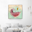 watermelon goldfish by Vin Zzep on GIANT ART - white digital painting