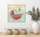 watermelon goldfish by Vin Zzep on GIANT ART - white digital painting