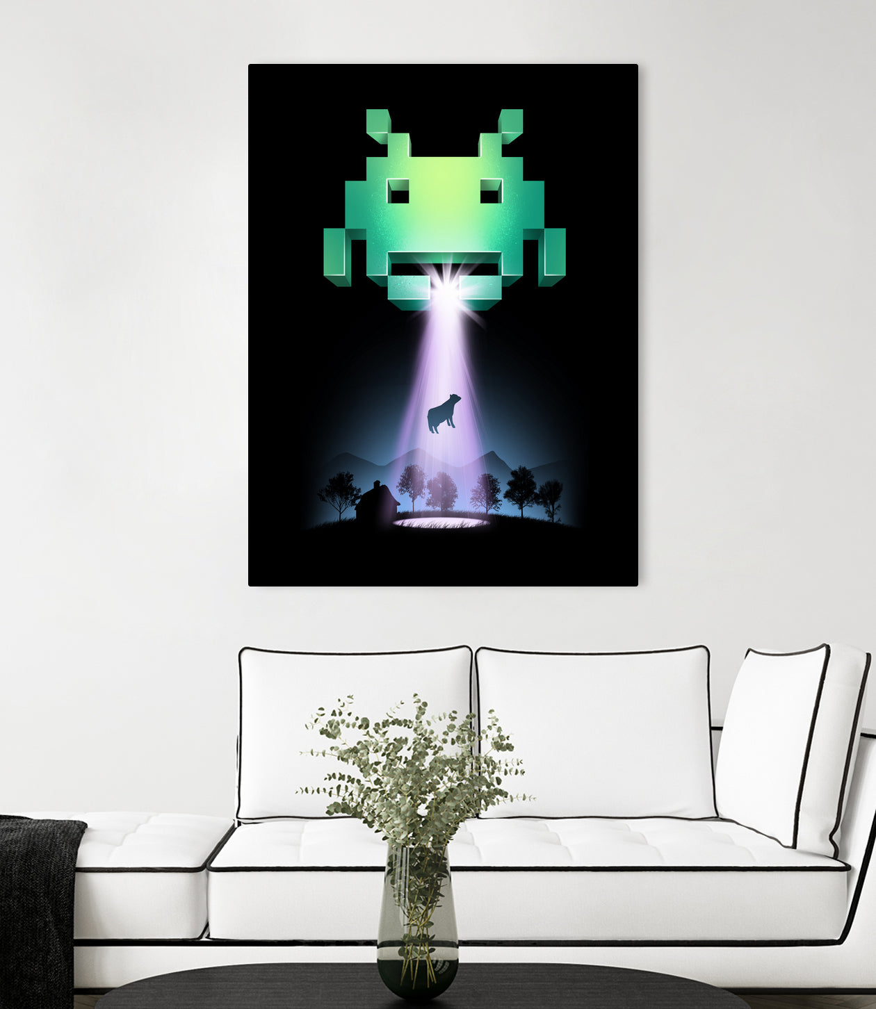 Space Invaders by Vincent Trinidad on GIANT ART - black digital painting