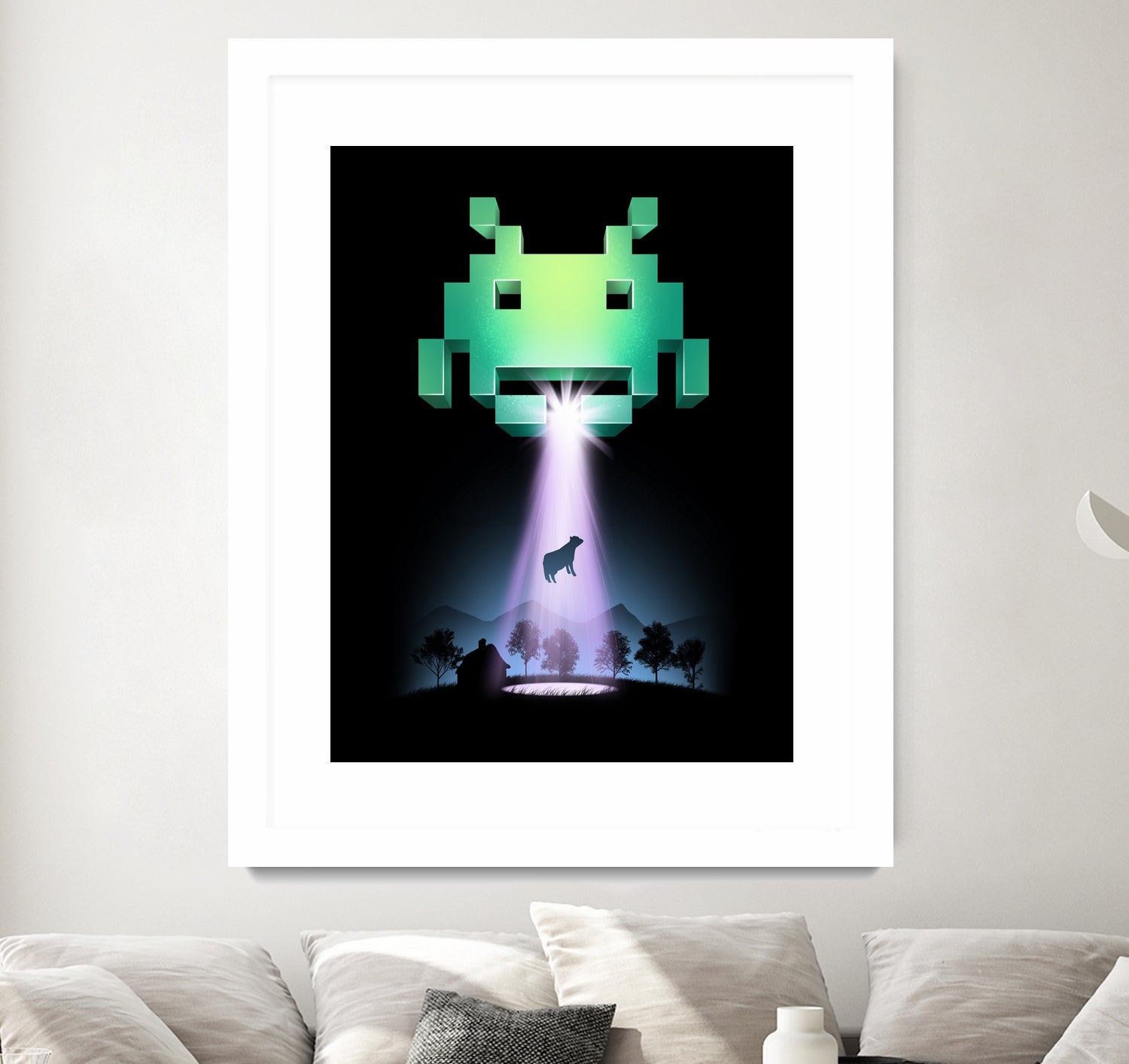 Space Invaders by Vincent Trinidad on GIANT ART - black digital painting