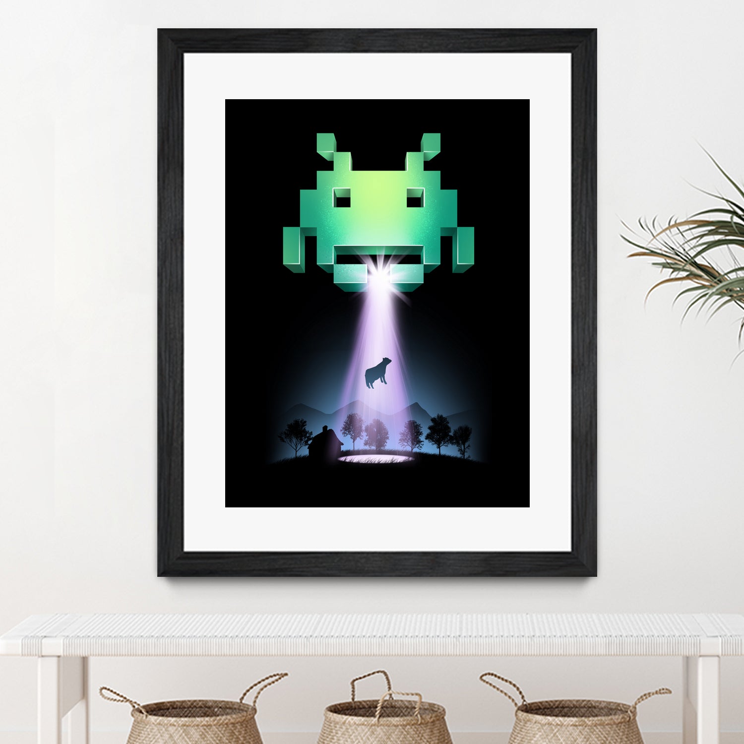 Space Invaders by Vincent Trinidad on GIANT ART - black digital painting