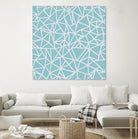 Abstract Outline Sky Blue by Emeline Tate-Robertson on GIANT ART - blue digital painting