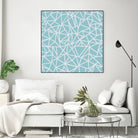 Abstract Outline Sky Blue by Emeline Tate-Robertson on GIANT ART - blue digital painting