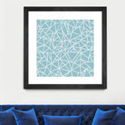 Abstract Outline Sky Blue by Emeline Tate-Robertson on GIANT ART - blue digital painting