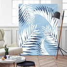 Tropical bliss - chambray blue by Gale Switzer on GIANT ART - blue digital drawing