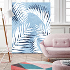 Tropical bliss - chambray blue by Gale Switzer on GIANT ART - blue digital drawing