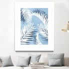 Tropical bliss - chambray blue by Gale Switzer on GIANT ART - blue digital drawing