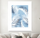 Tropical bliss - chambray blue by Gale Switzer on GIANT ART - blue digital drawing