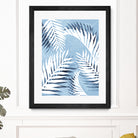 Tropical bliss - chambray blue by Gale Switzer on GIANT ART - blue digital drawing