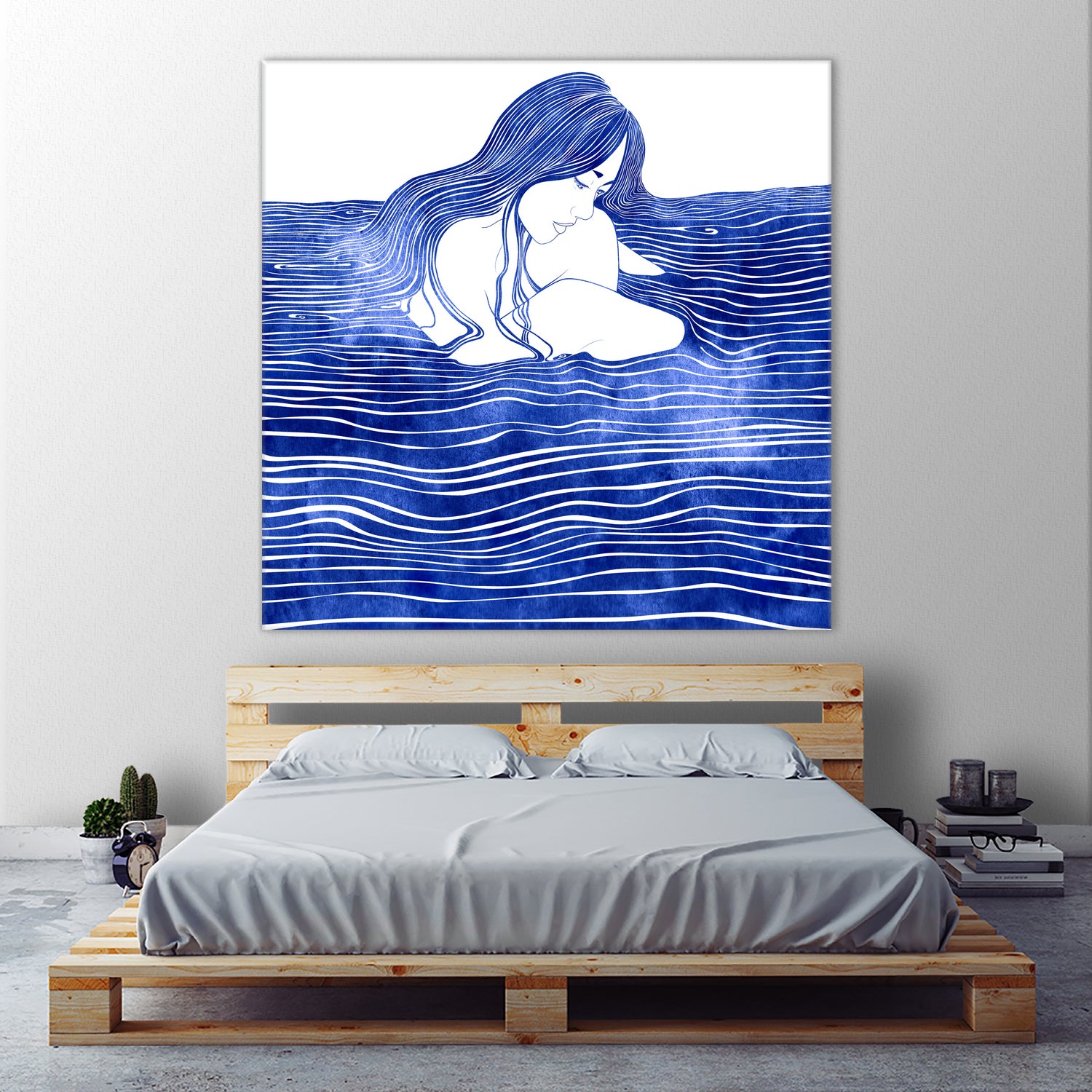 Nereid XXI by Stevyn Llewellyn on GIANT ART - blue digital painting