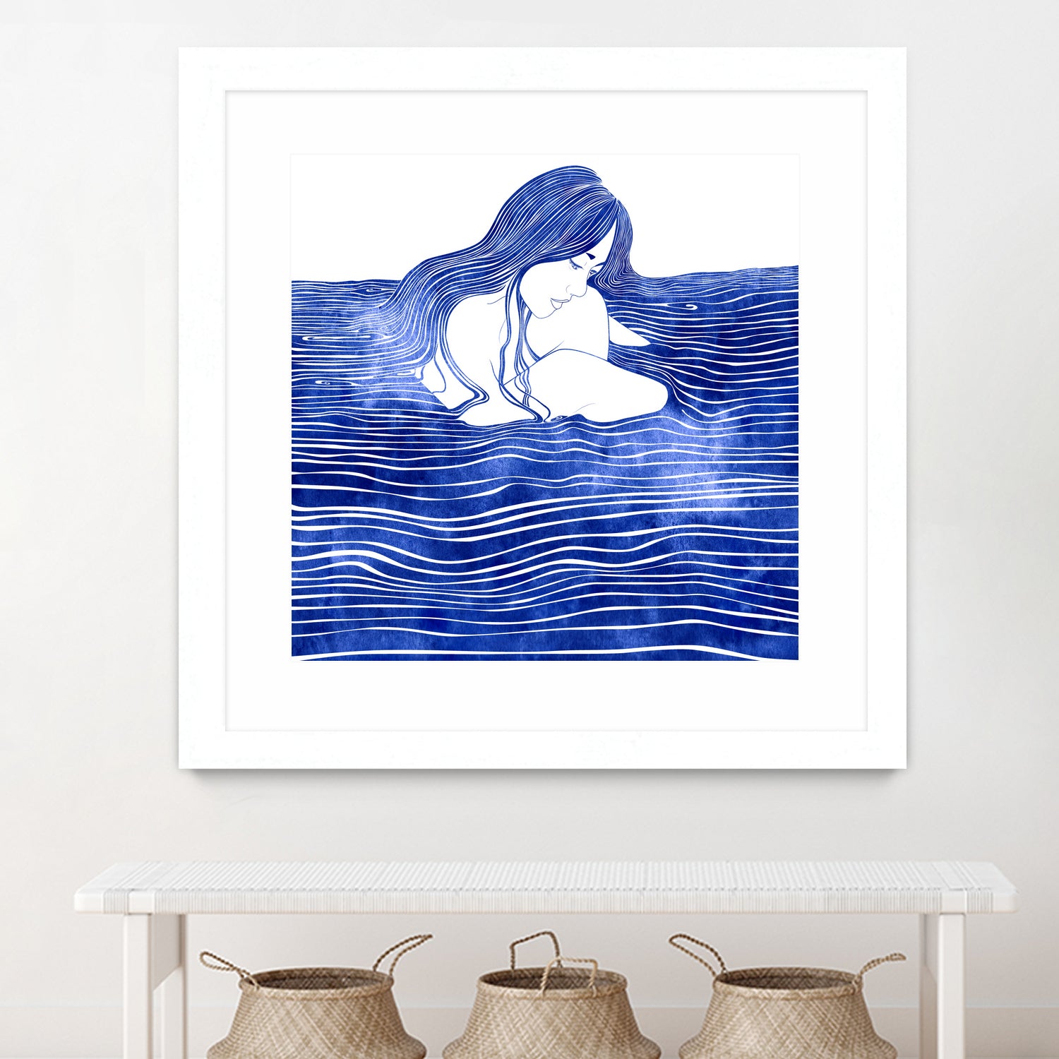 Nereid XXI by Stevyn Llewellyn on GIANT ART - blue digital painting