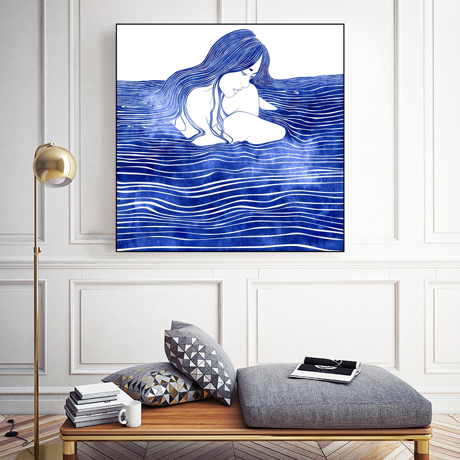 Nereid XXI by Stevyn Llewellyn on GIANT ART - blue digital painting