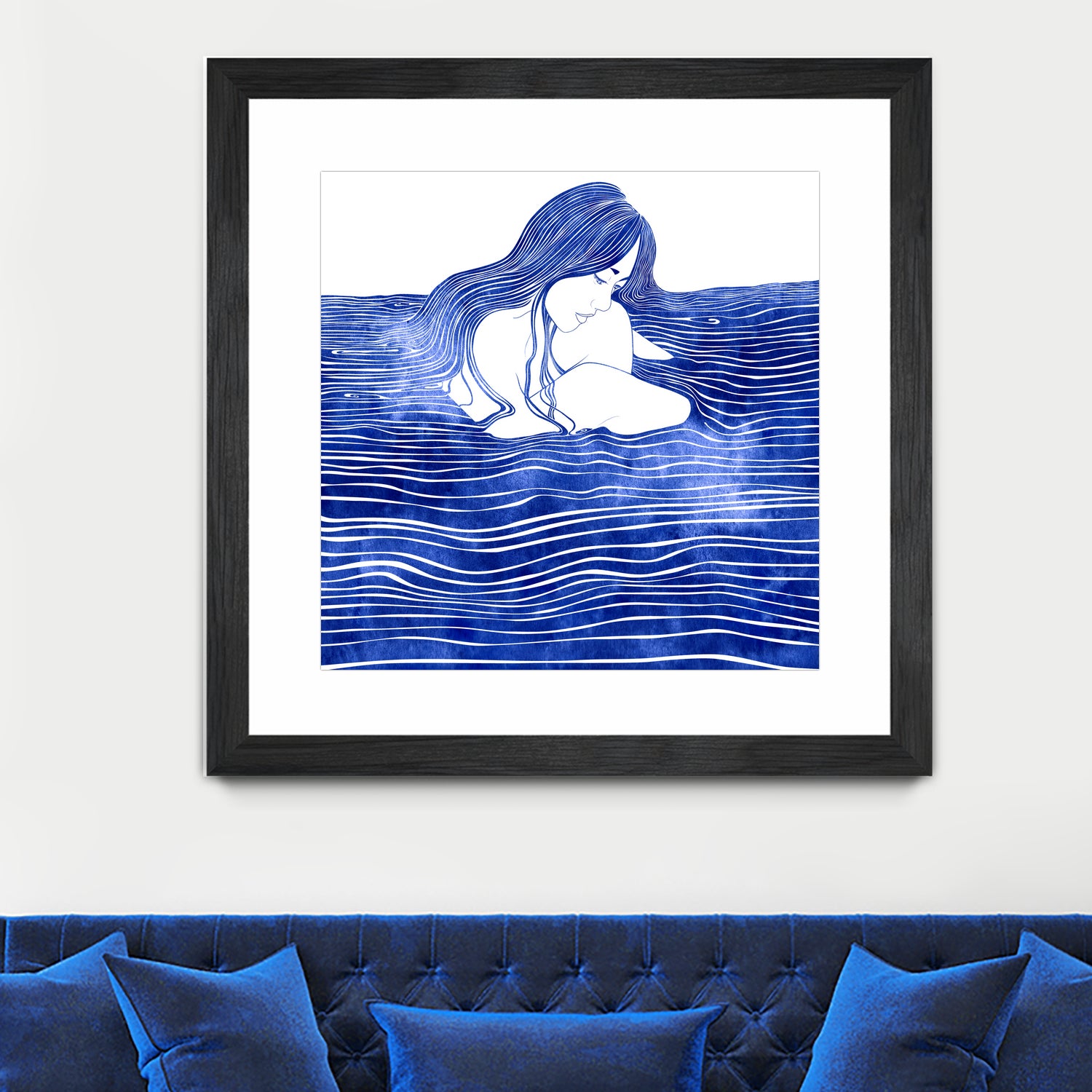 Nereid XXI by Stevyn Llewellyn on GIANT ART - blue digital painting