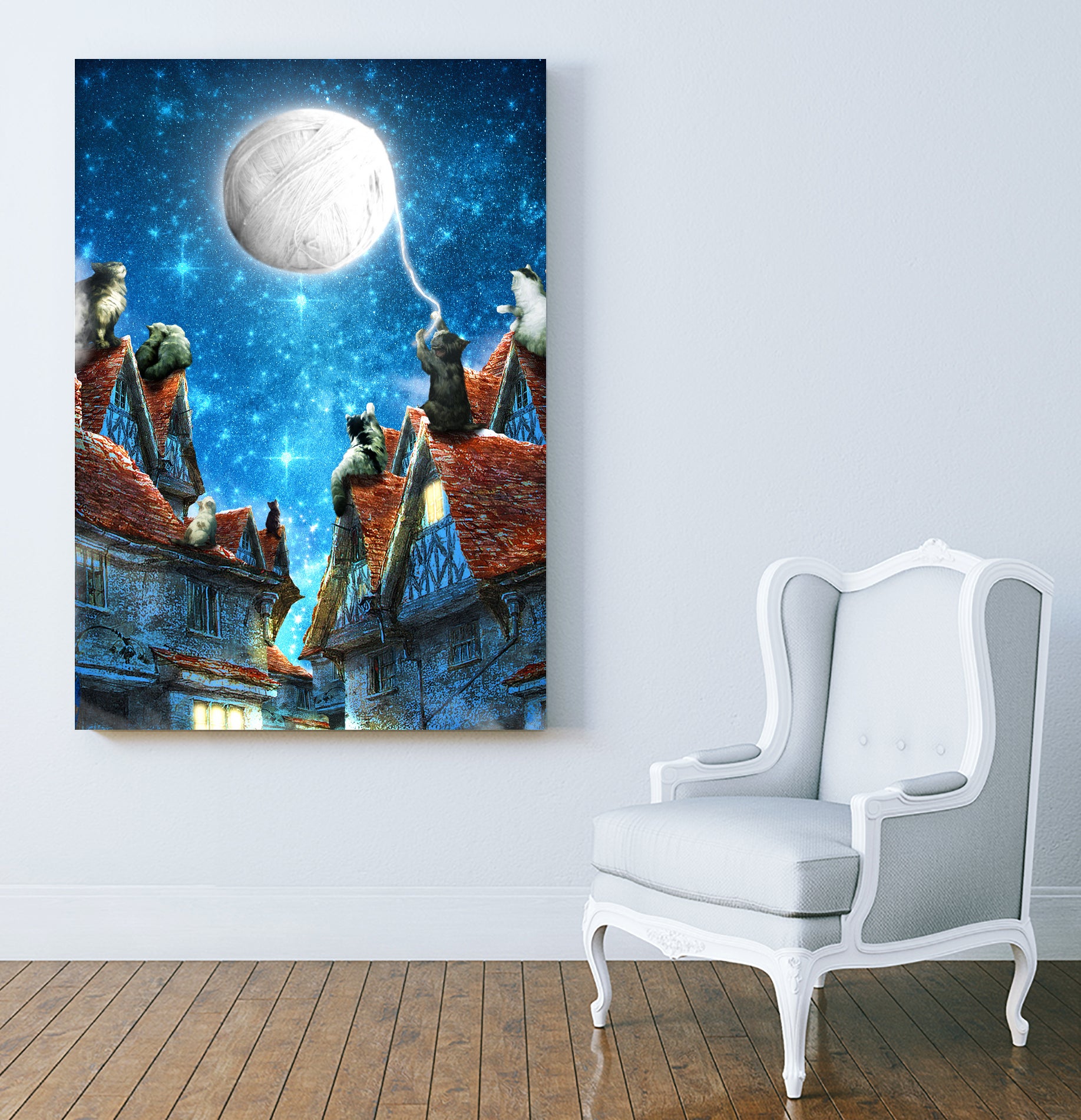 Feline Dreams by Diogo Veríssimo on GIANT ART - blue photo manipulation