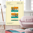 Cassette Patent - 1991 by Jazzberry Blue on GIANT ART - orange digital drawing