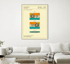 Cassette Patent - 1991 by Jazzberry Blue on GIANT ART - orange digital drawing