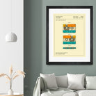 Cassette Patent - 1991 by Jazzberry Blue on GIANT ART - orange digital drawing