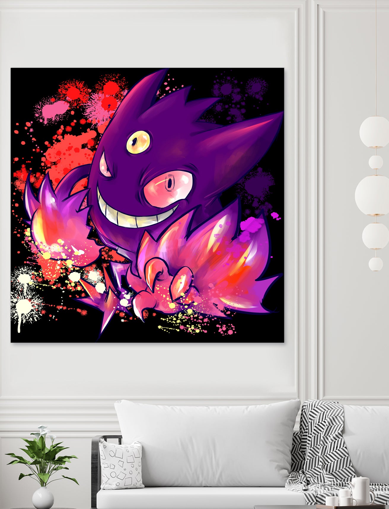 Mega Gengar by Victoria Fernández Bravo on GIANT ART - fuchsia digital drawing