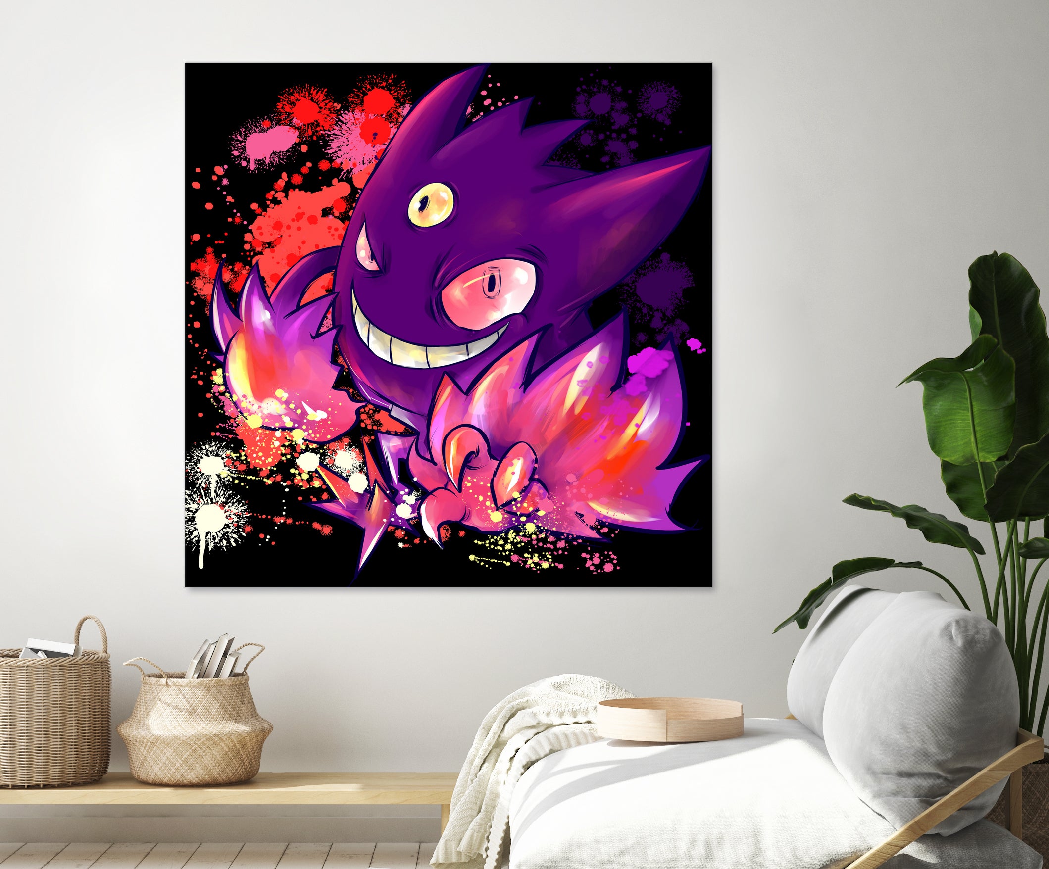 Mega Gengar by Victoria Fernández Bravo on GIANT ART - fuchsia digital drawing