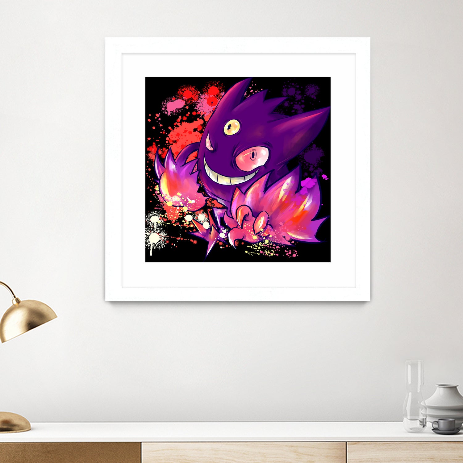 Mega Gengar by Victoria Fernández Bravo on GIANT ART - fuchsia digital drawing