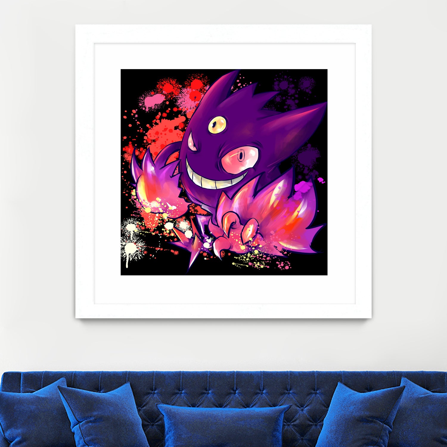 Mega Gengar by Victoria Fernández Bravo on GIANT ART - fuchsia digital drawing