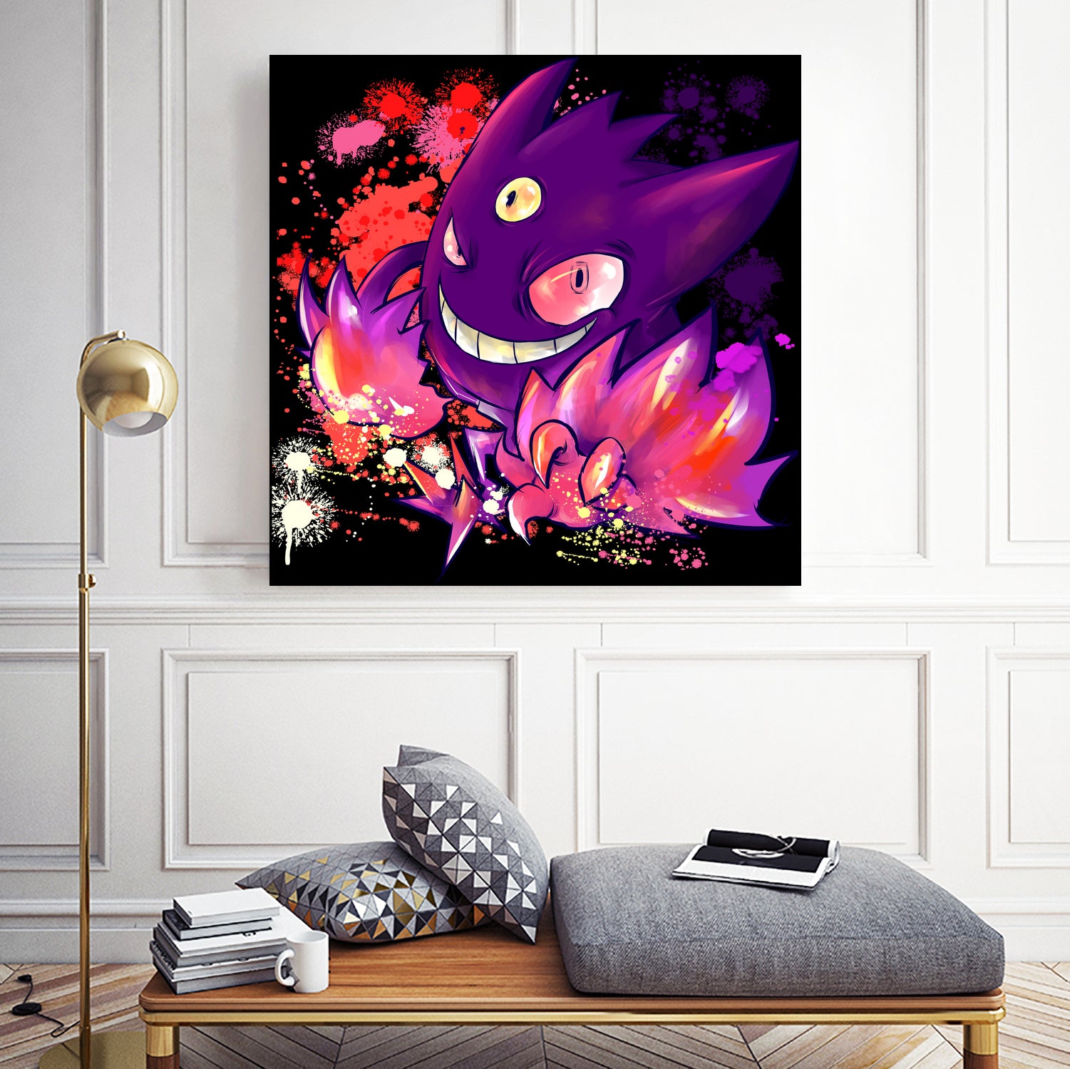 Mega Gengar by Victoria Fernández Bravo on GIANT ART - fuchsia digital drawing