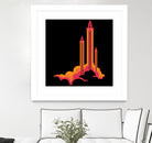 Liftoff! by Wayne Minnis on GIANT ART - orange digital drawing