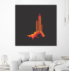 Liftoff! by Wayne Minnis on GIANT ART - orange digital drawing