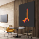 Liftoff! by Wayne Minnis on GIANT ART - orange digital drawing