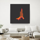 Liftoff! by Wayne Minnis on GIANT ART - orange digital drawing