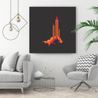 Liftoff! by Wayne Minnis on GIANT ART - orange digital drawing