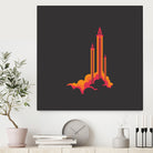 Liftoff! by Wayne Minnis on GIANT ART - orange digital drawing