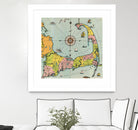 Vintage Map of Cape Cod by Adam Shaw on GIANT ART - white photo illustration