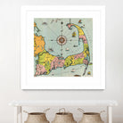 Vintage Map of Cape Cod by Adam Shaw on GIANT ART - white photo illustration