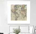 Vintage Map of The World (1766) by Adam Shaw on GIANT ART - white photo illustration