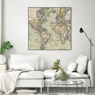 Vintage Map of The World (1766) by Adam Shaw on GIANT ART - white photo illustration