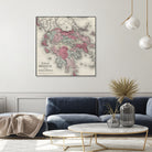 Vintage Map of Greece (1865) by Adam Shaw on GIANT ART - white photo illustration