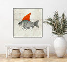 Goldfish with a Shark Fin by Vin Zzep on GIANT ART - white digital painting