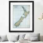 Vintage Map of New Zealand (1921) by Adam Shaw on GIANT ART - white photo illustration